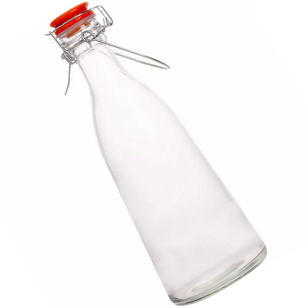 

1 шт., герметичная стеклянная бутылка, прозрачная герметичная бутылка для масла, фруктового сока, молока, пива, кухонный гаджет