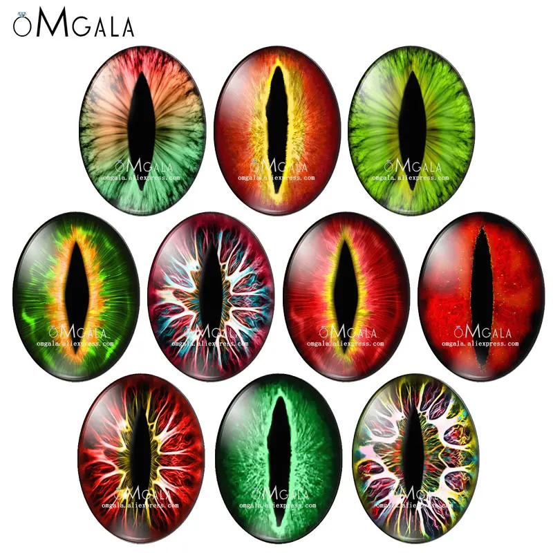 New Dragon Cat Eyes Cameo Pendant Setting 10pcs 13x18mm/18x25mm/30x40mm Oval photo glass cabochon demo flat back Making findings