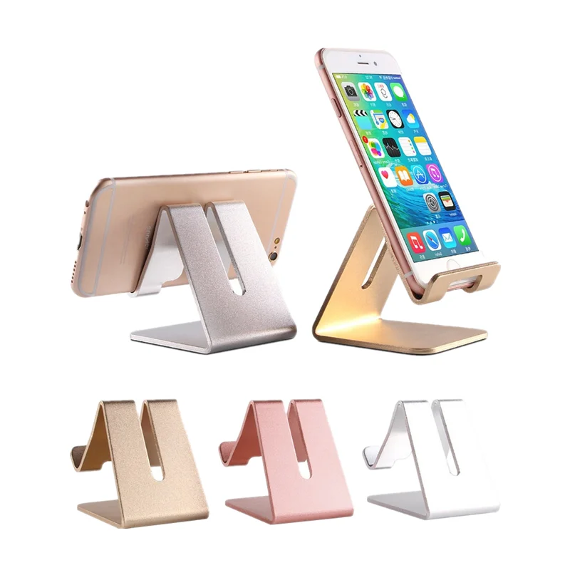 1pc Luxury Metal Cellphone Holder Aluminum Alloy Mobile Tablet Stand Holder Support Rack Business Cards Display Holder Rack