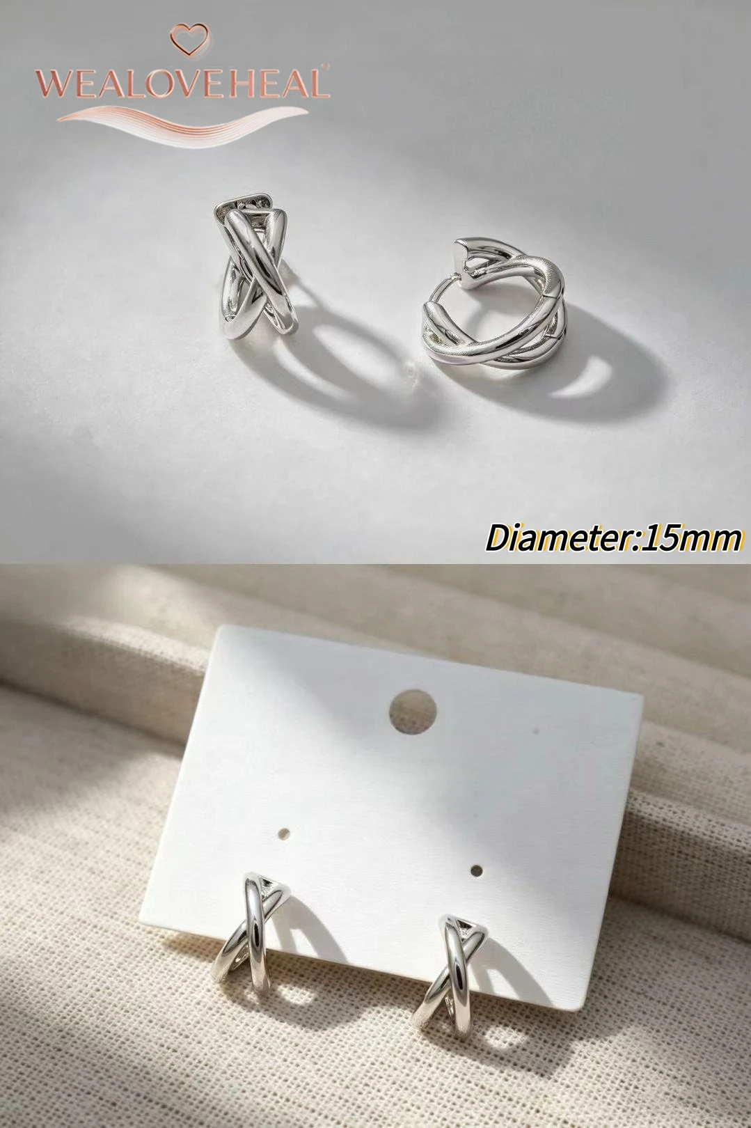 ohrringe damen, ohrringe, Rhodium-Plattierte Messing Geometrische Kleine Creolen für Damen 2026 Trendige Einfache Huggie Runde Ohrringe Geburtstags-Party Schmuck Geschenk – Detail 26