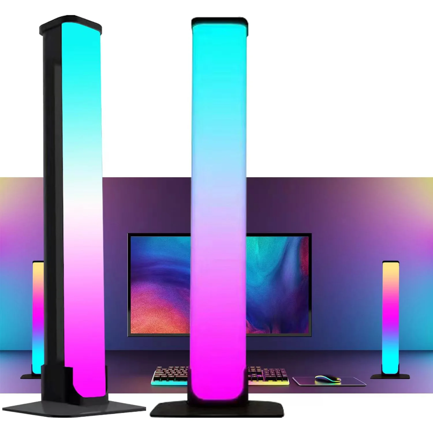 5V USB Tuya WiFi RGBIC LED Atmosphere Light Music Sync TV Wall PC Gaming Lamp Bar APP Voice/Remote Control for Alexa Google Home