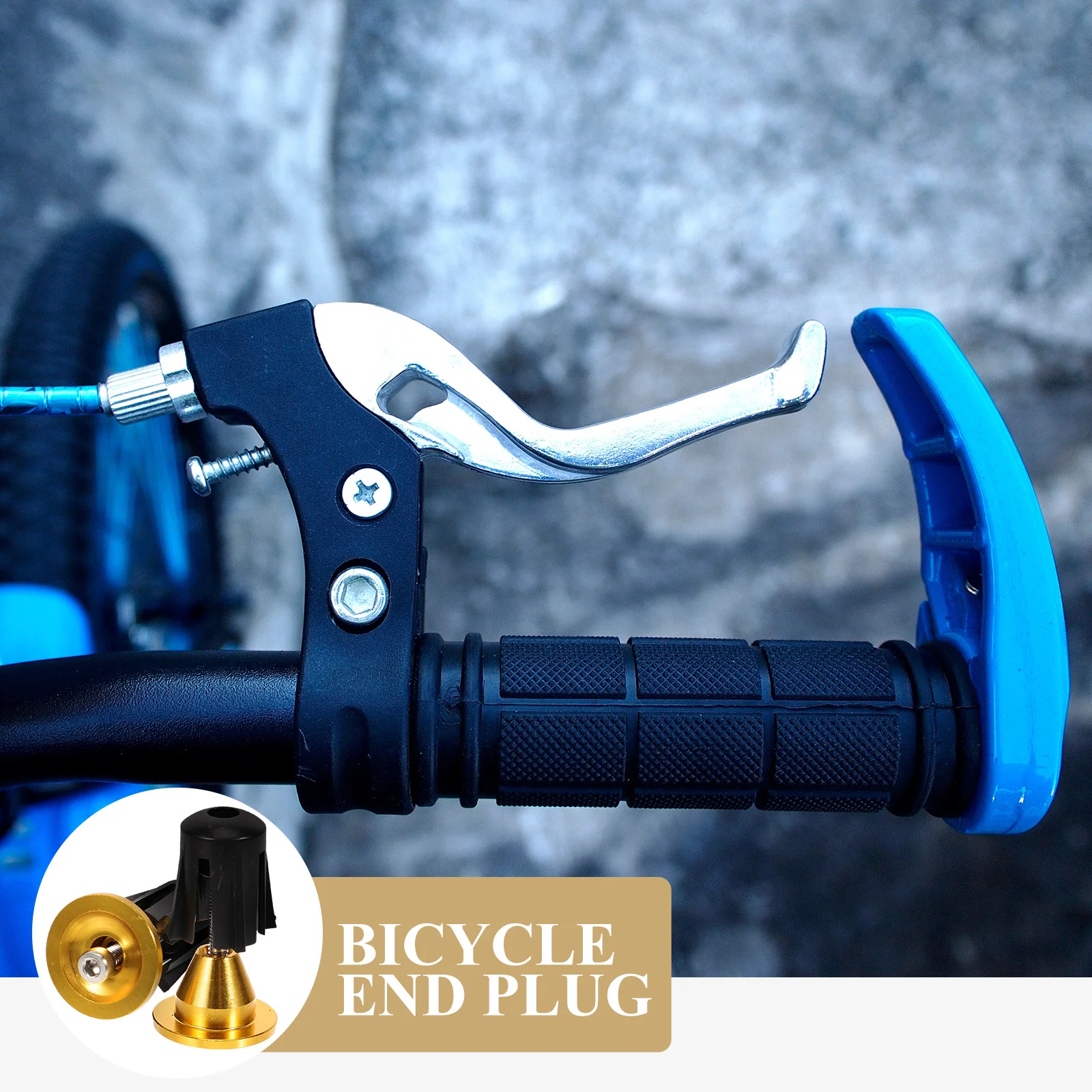 

1Pair Aluminum Alloy Bike Handlebar End Plugs Secure Fit Replacement Grip Caps for Road Cycling Handlebar Locking Plugs