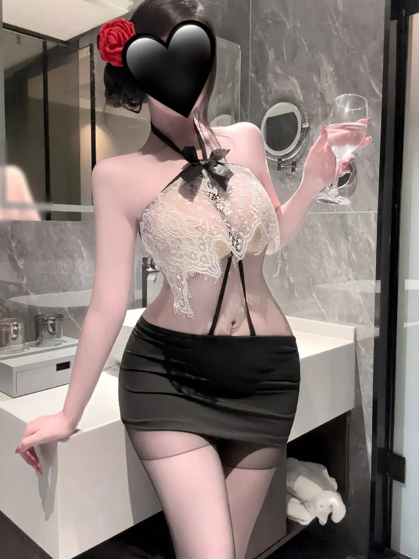 Sexy Lace Bodycon Short Dress Pure Desire Lace-Up Halter Secretary Uniform fashion sexy women lace mini dress tops PBK8