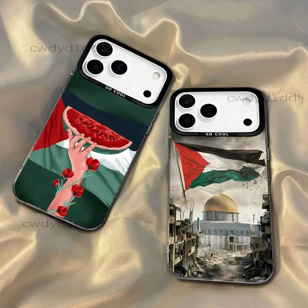 

Art P-Palestine-es-F-Flag Phone Case For iPhone 17,16,15,14,13,12,X,8,Pro,Max,Plus,SE4,Air,Mini HD Black IMD Matte