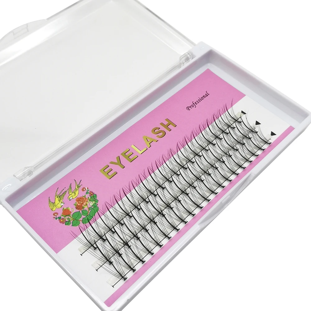

Fairy Manga Eyelash A Shape Cluster Lashes 8-14mm Soft Premade Spikes Lash C Curl Sandwich Lashes Individual 10D Lash Extensions