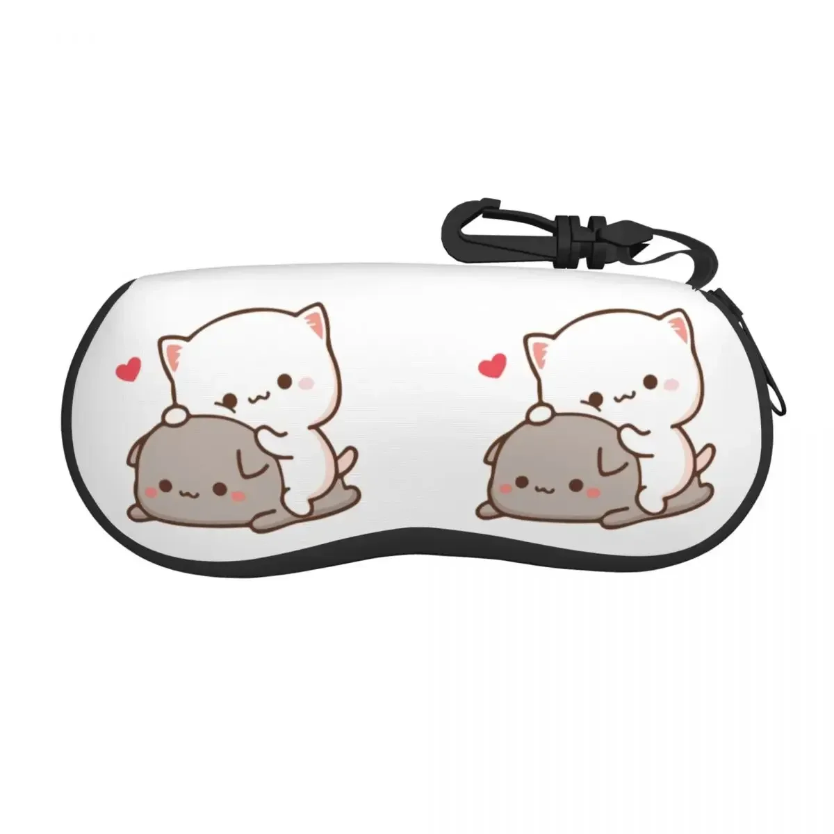 

Peach Sitting On Goma Eyeglass Glasses Case Women Men Soft Cute Mochi Cat Sunglasses Protective Bag