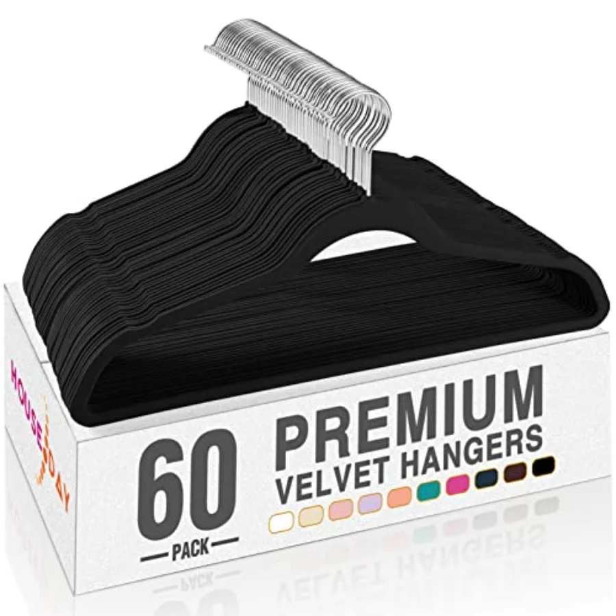 

Velvet Hangers Non Slip Clothes Felt Hanger Heavy Duty for Coat Premium Slim Space Saving Suit Hangers for Closet Organizer 360