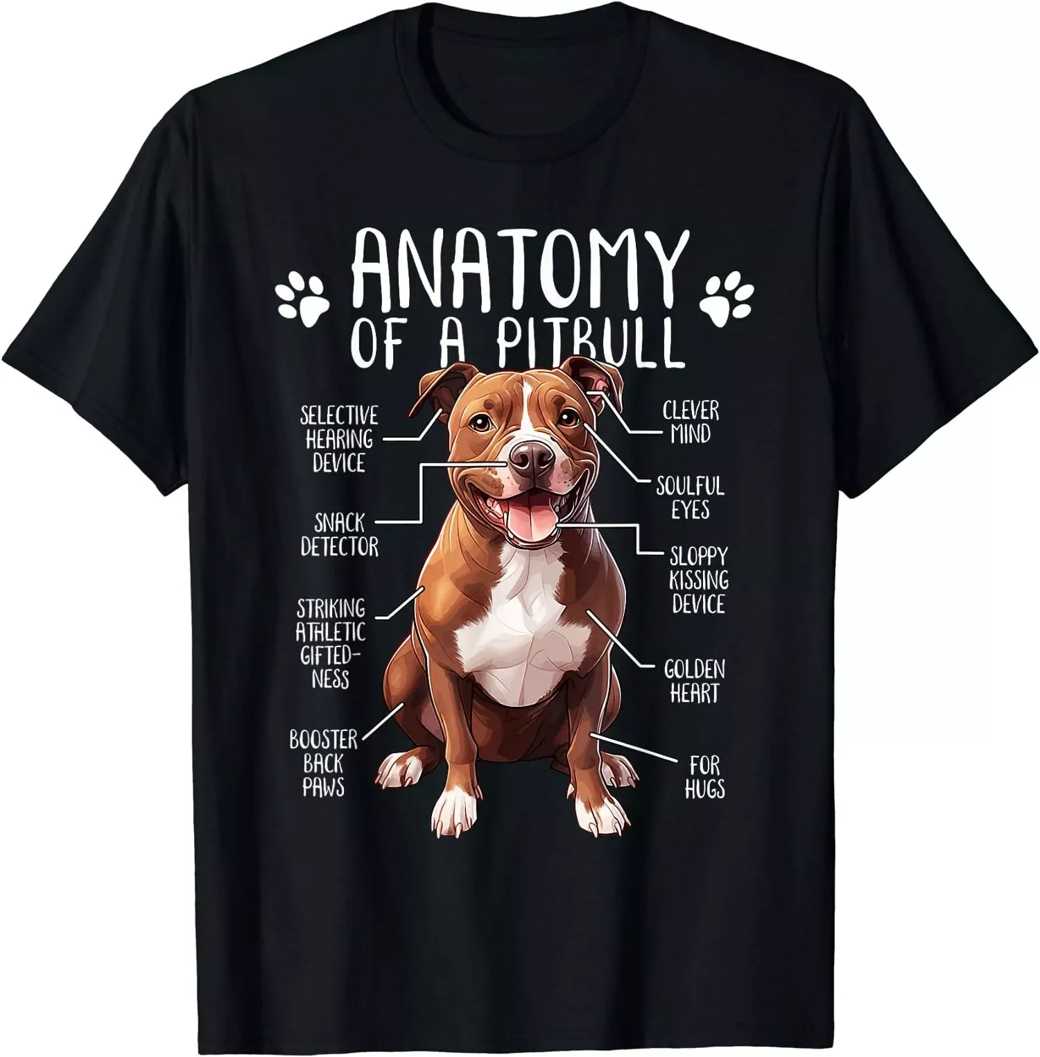 Zabawna anatomia Pitbull Dog Cute Lover Pit Bull T-Shirt