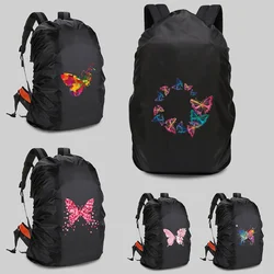 Rain Protective Cover Schoolbag Waterproof and Dustproof  20-70L Travel Camping Butterfly Print Outdoor Climbing Backpack Cover