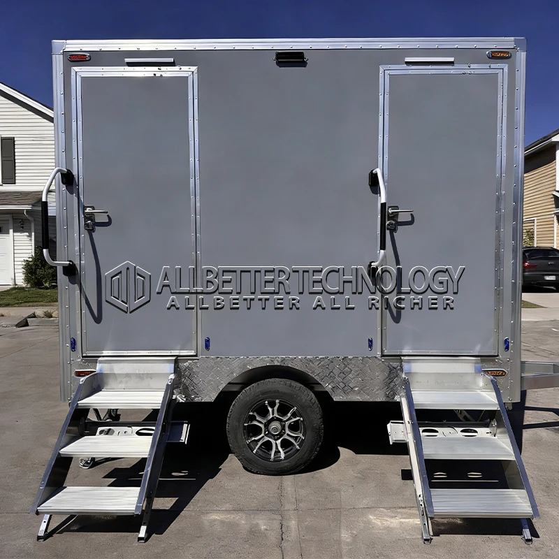 Allbetter Best Selling Customized Bathroom Trailer Smart Portable Restroom Trailer Luxury Mobile Toilet Premium Public