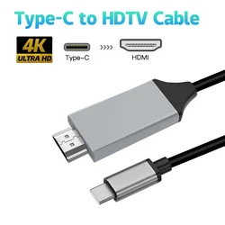 Type C To HDTV USB 3.1 To HDTV Compatible Adapter Cable Type C To HDTV 30Hz 4K USB C Cable Extend Adapter For MacBook PC Monitor