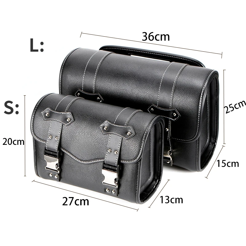 Retro Bicycle Rear Rack Bags Leather Waterproof Saddle Bag Side Bag Bicycle Universal Accessories