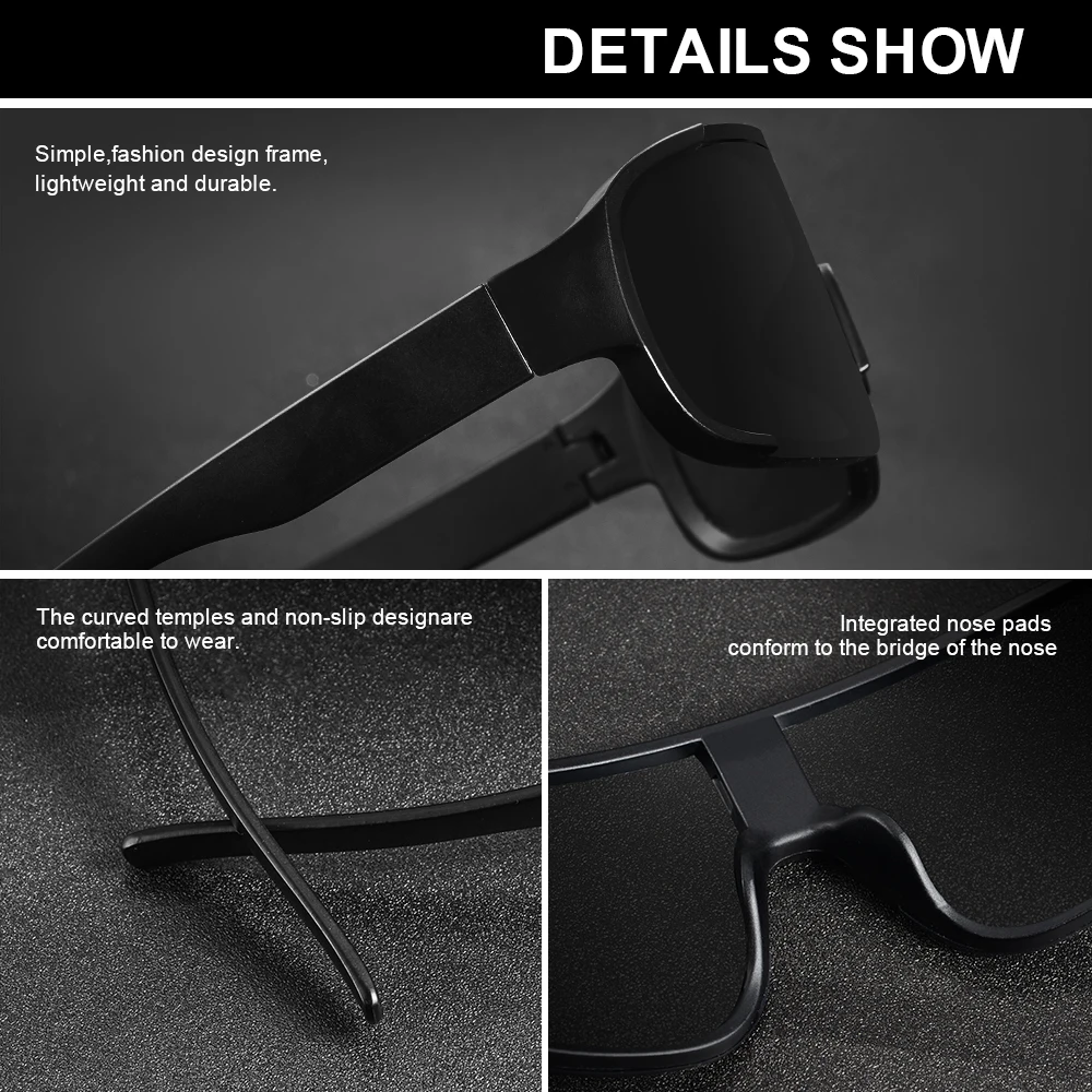 CRIXALIS Oversized Mirror Sunglasses Men Women Outdoor Hiking Sun Glasses Trendy Skiing Sports Goggle Shades Male UV Protection