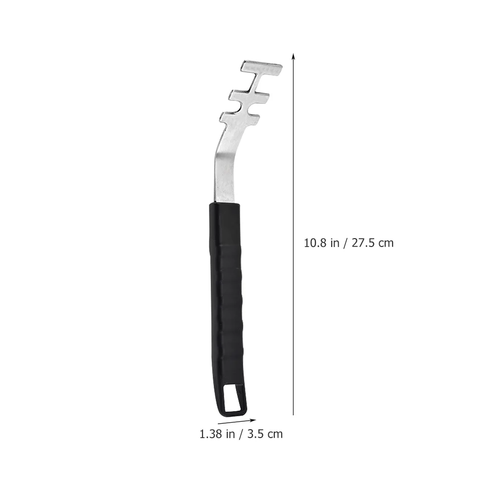 2 Pcs Steel Oven Net Handle Heat Resistant Grill Tool Rack Gripper Clamp Grill Grate Lifter for Kitchen Barware