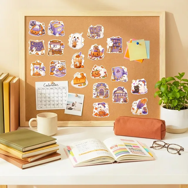 50Pcs Healing Pastel Halloween Stickers Cute Ghost Pumpkin Dessert Waterproof Vinyl Decals for Journal Laptop Phone Gift 6 50Pcs Healing Pastel Halloween Stickers Cute Ghost Pumpkin Dessert Waterproof Vinyl Decals for Journal Laptop Phone Gift 6