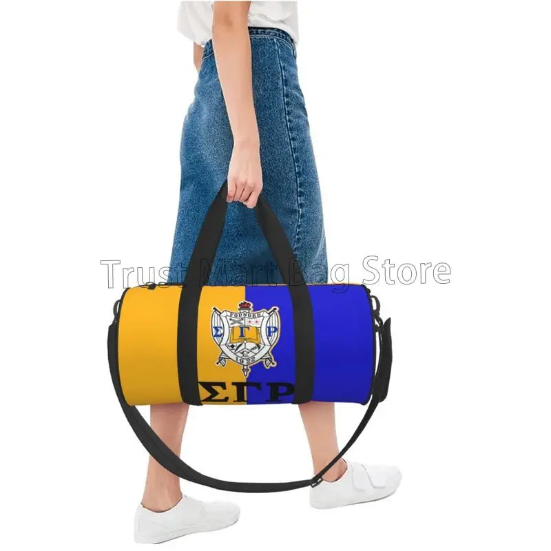 Sac à dos de voyage imprimé Sigma Gamma bal o pour femme, sacs de week-end polyvalents, sac de sport étanche, sac à bagages de yoga