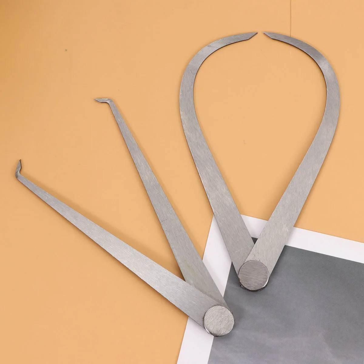 

2pcs 250Mm Inner Outer Calipers Set Measuring Tool For Diameter Length Measurement Steel Caliper Rust Resistant