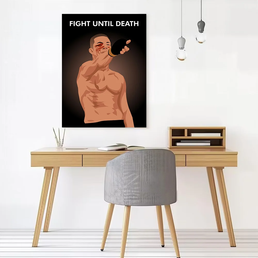 Nate Diaz Knock Poster Canvas Wall Art Custom Photo Print Modern Painting for Fans Home Decor Luxury Decoration Room Decorations