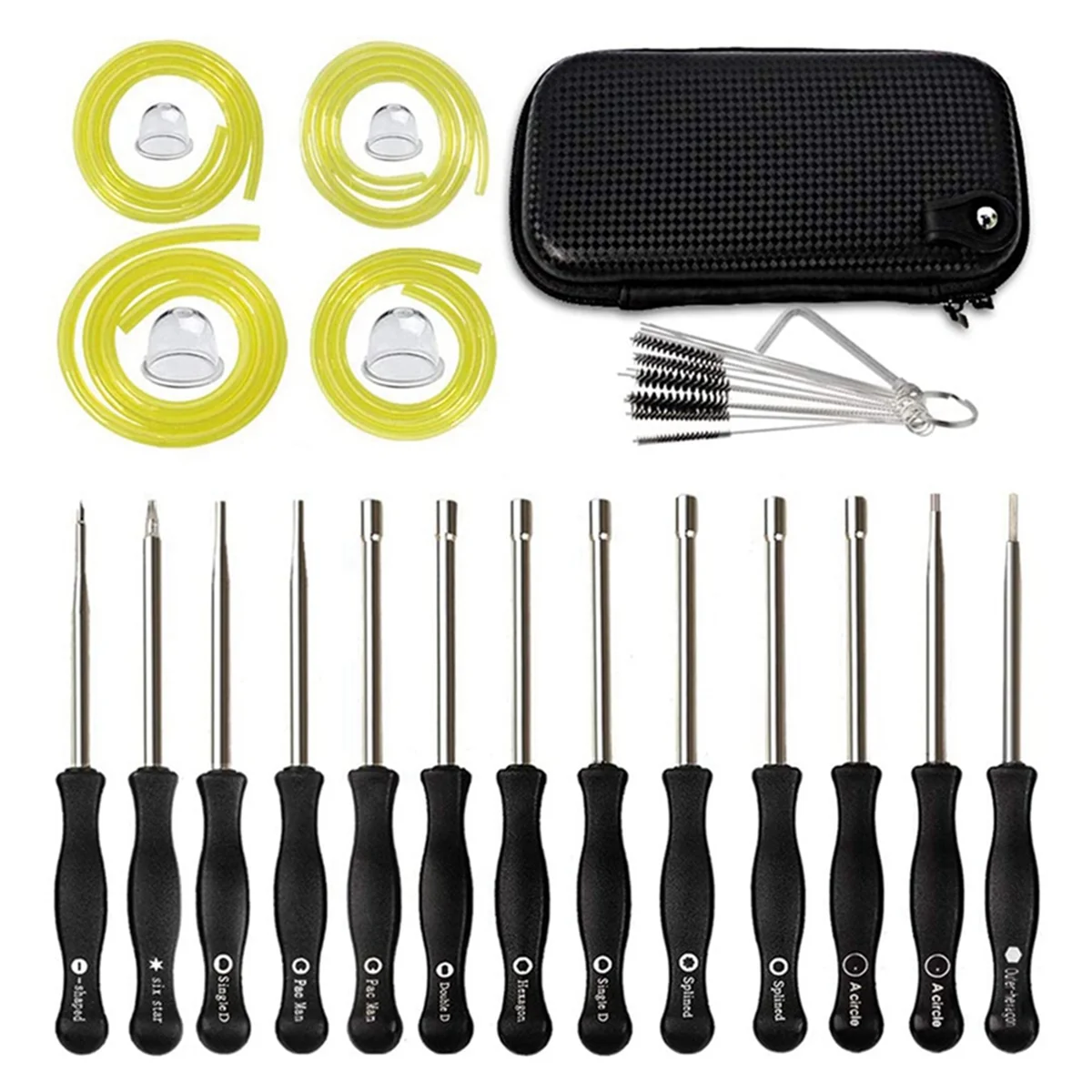 

Carburetor Screwdriver Adjustment Cleaning Brush Tool Set Kit for 2-Cycle Small Engine Trimmer Weedeater Chainsaw