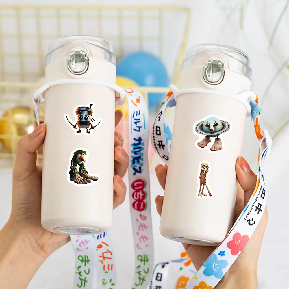 500pcs/Roll Abstract Animal Stickers Tung Tung Sahur Italian Brainrot Animals Sealing Decals DIY Luggage Phone Guitar Kid Toy