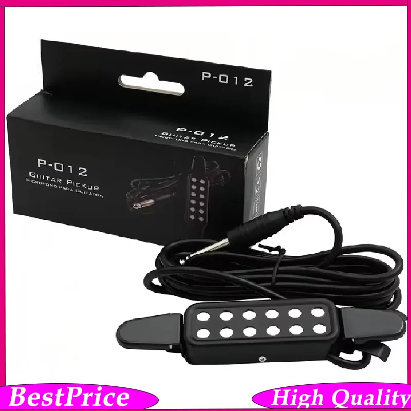 

P-012 Professional Acoustic Guitar Soundhole Pickup – Instant Clip-On Installation with 3m Low-Noise Cable & Volume Control
