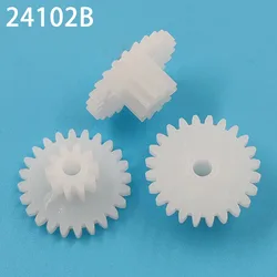 24102B 0.5M Gear 13mm Diameter 24 Teeth 10 Teeth POM Plastic Pinion 2MM Motor Shaft Toy Parts Wheels 10pcs/lot