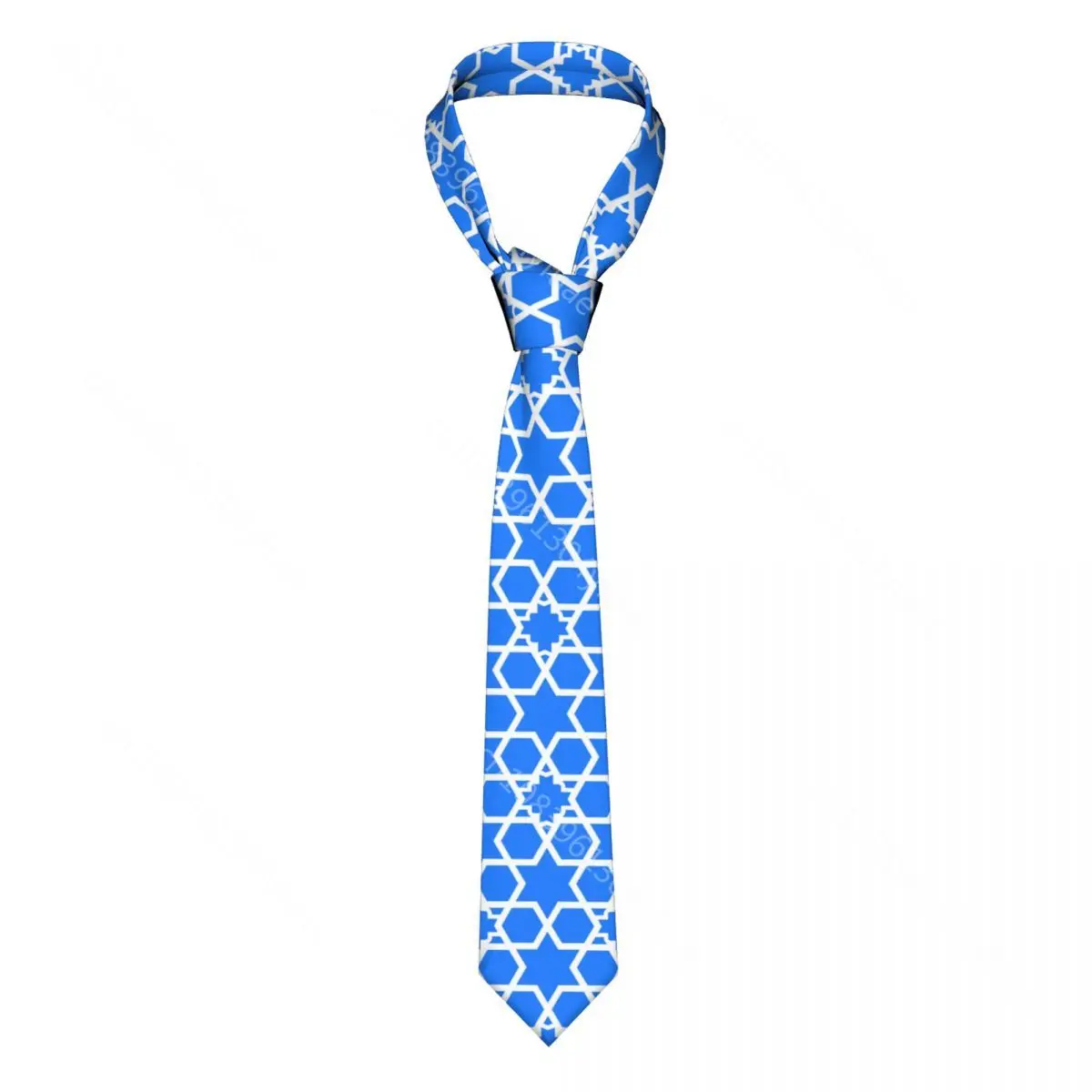 Israel Geometric Texture Tie For Men Women Necktie Tie Clothing Accessories