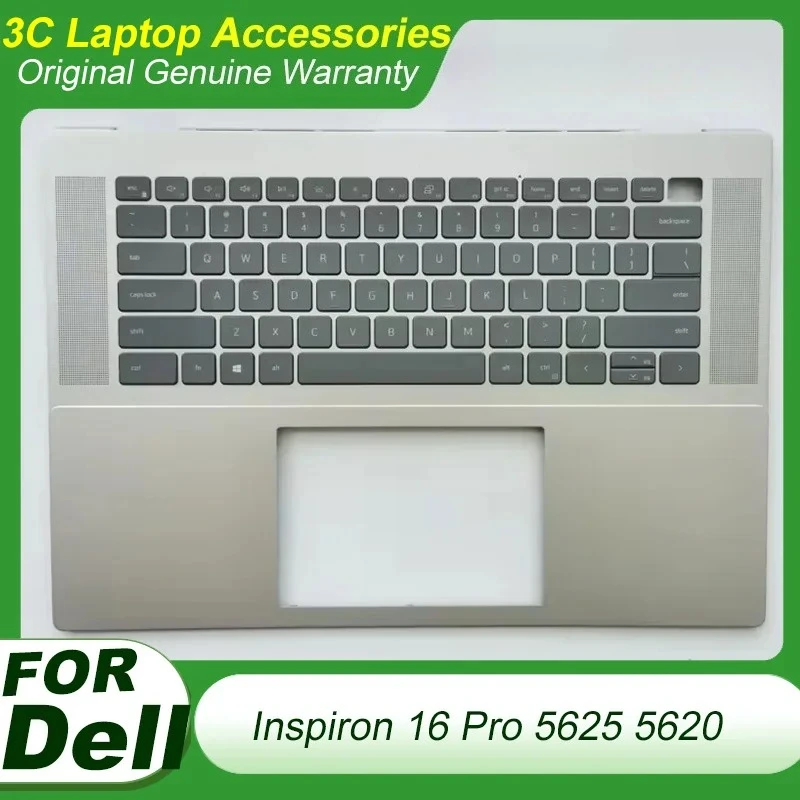 

Новая американская клавиатура для ноутбука Dell Inspiron 16 5625 5620 0HJ5PC, верхняя крышка с упором для рук и клавиатурой с подсветкой, серебристая, 15,6 дюйма