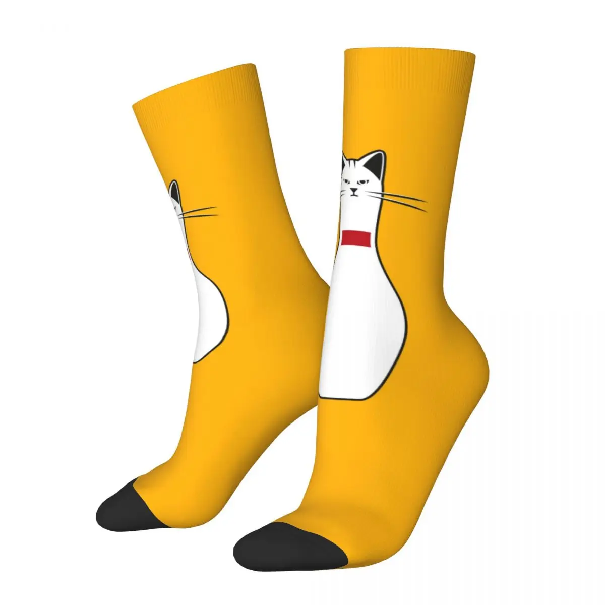 Happy Funny Men's Compression Socks Alley Cat All Cats Don't Vintage Harajuku Bowling Ball Street Style Novelty Casual Crew Sock