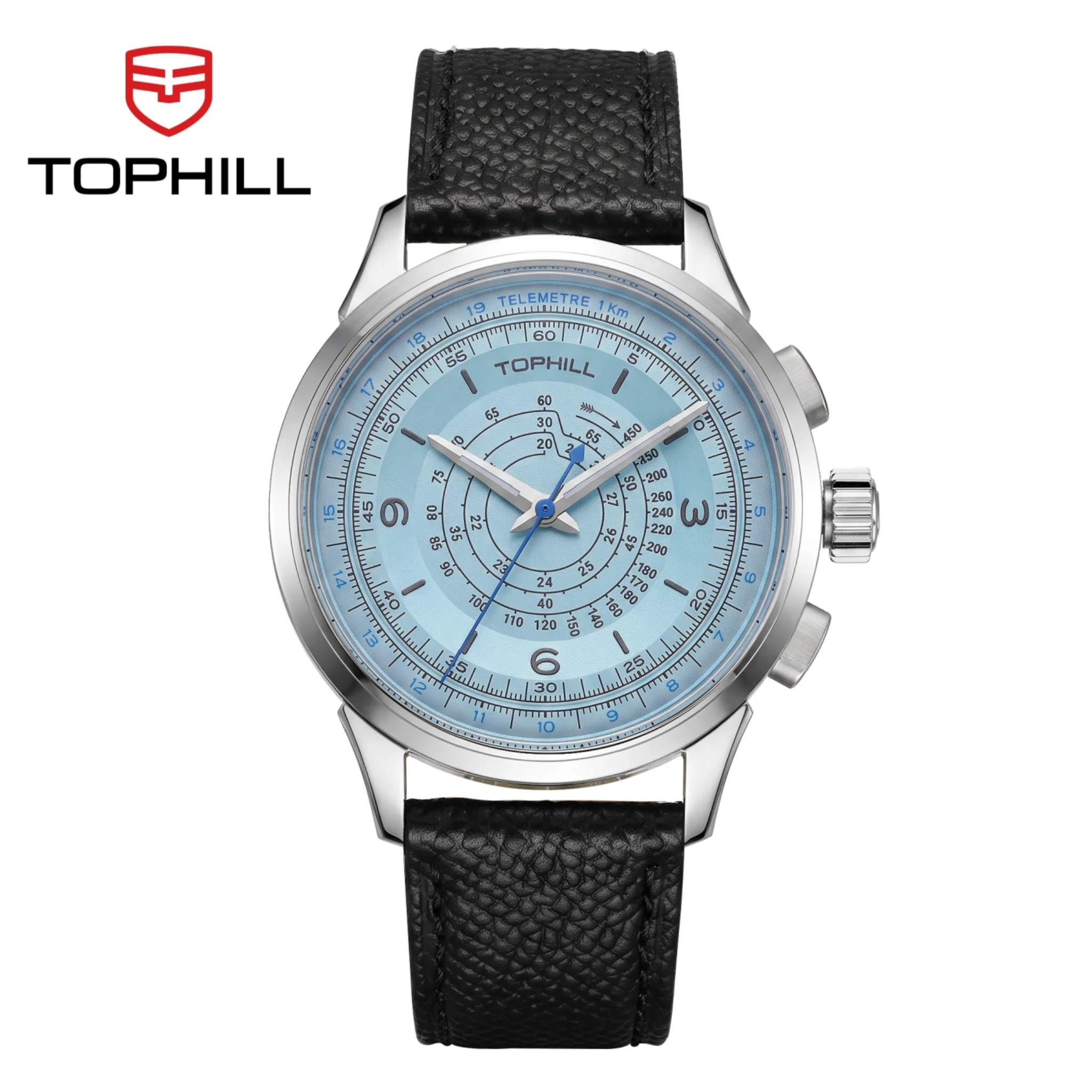TOPHILL 40mm Limited Special Edition Mechanical Wristwatch Retro Men Watch Telemetre 5Bar C3 Luminous Quick Release Reloj TL030G