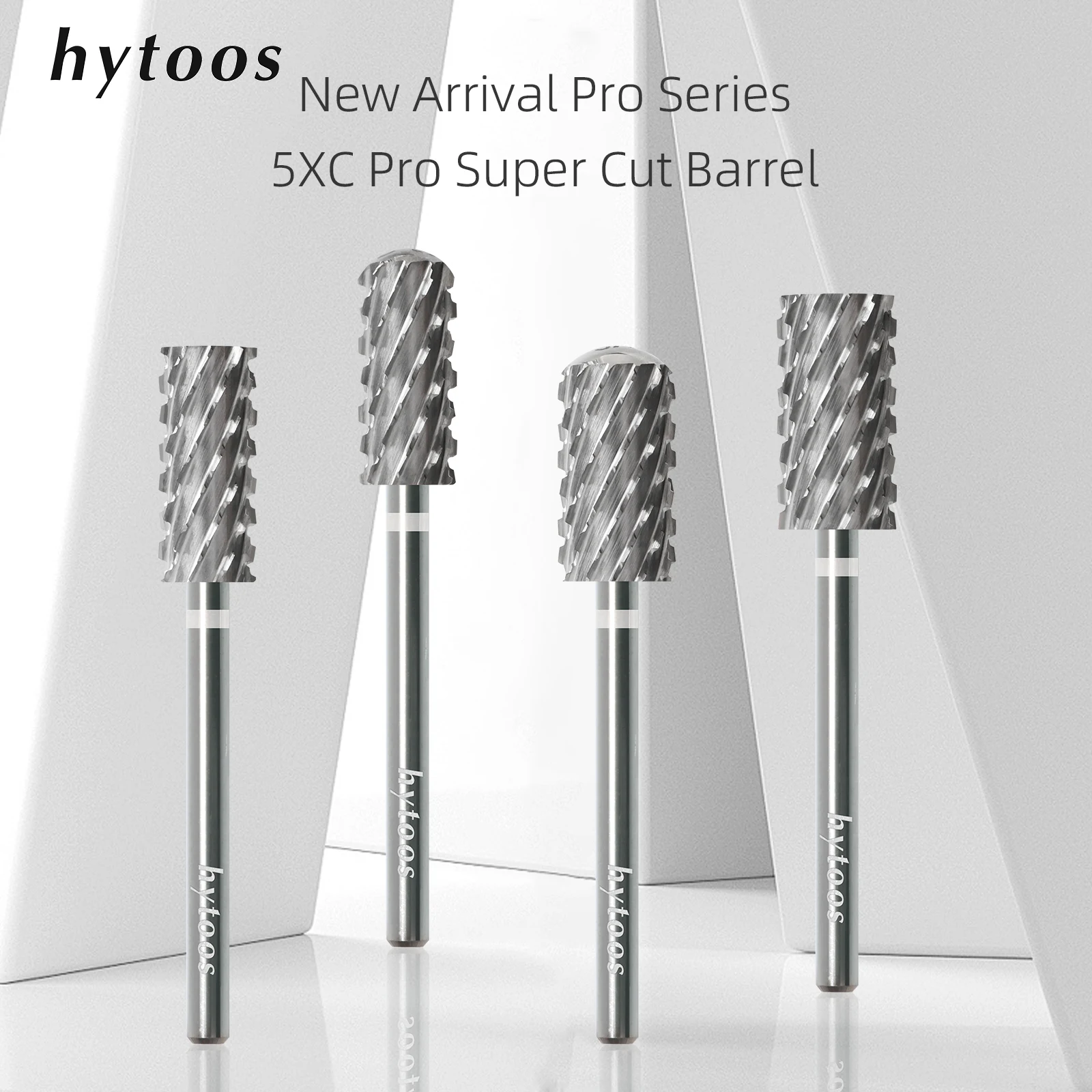 

HYTOOS 5XC Pro Series Акриловые сверла для ногтей 2-сторонние безопасные круглые твердосплавные сверла для удаления жесткого геля Аксессуары для сверл