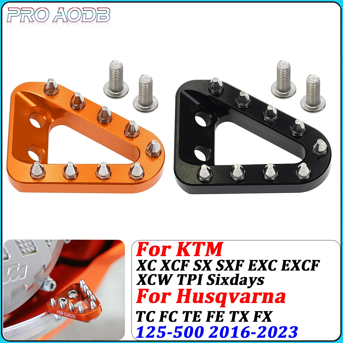 

Motorcycle Rear Brake Pedal Lever Step Plate Tip For XC XCF SX SXF EXC EXCF XCW XCFW TPI Husqvarna TC TE FC FE TX FX 2016-2023