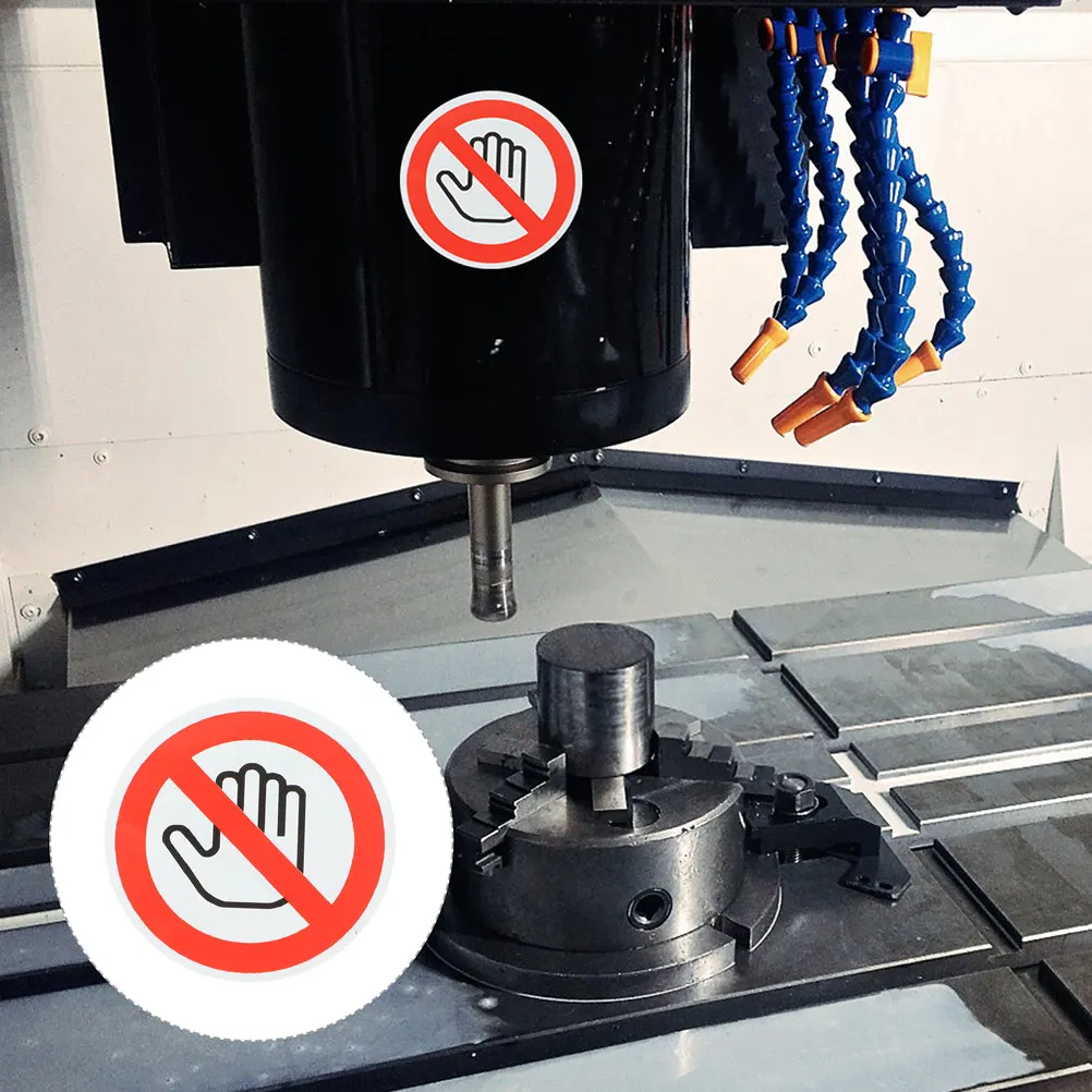 

5 Sheets 20mm Warning Stickers Safety Signs No Touch Labels Adhesive Decals Device Do Not Touch Markers Security Caution