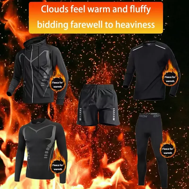 

Men's warm sportswear, casual training clothing, home gym running, comfortable and well-fitting