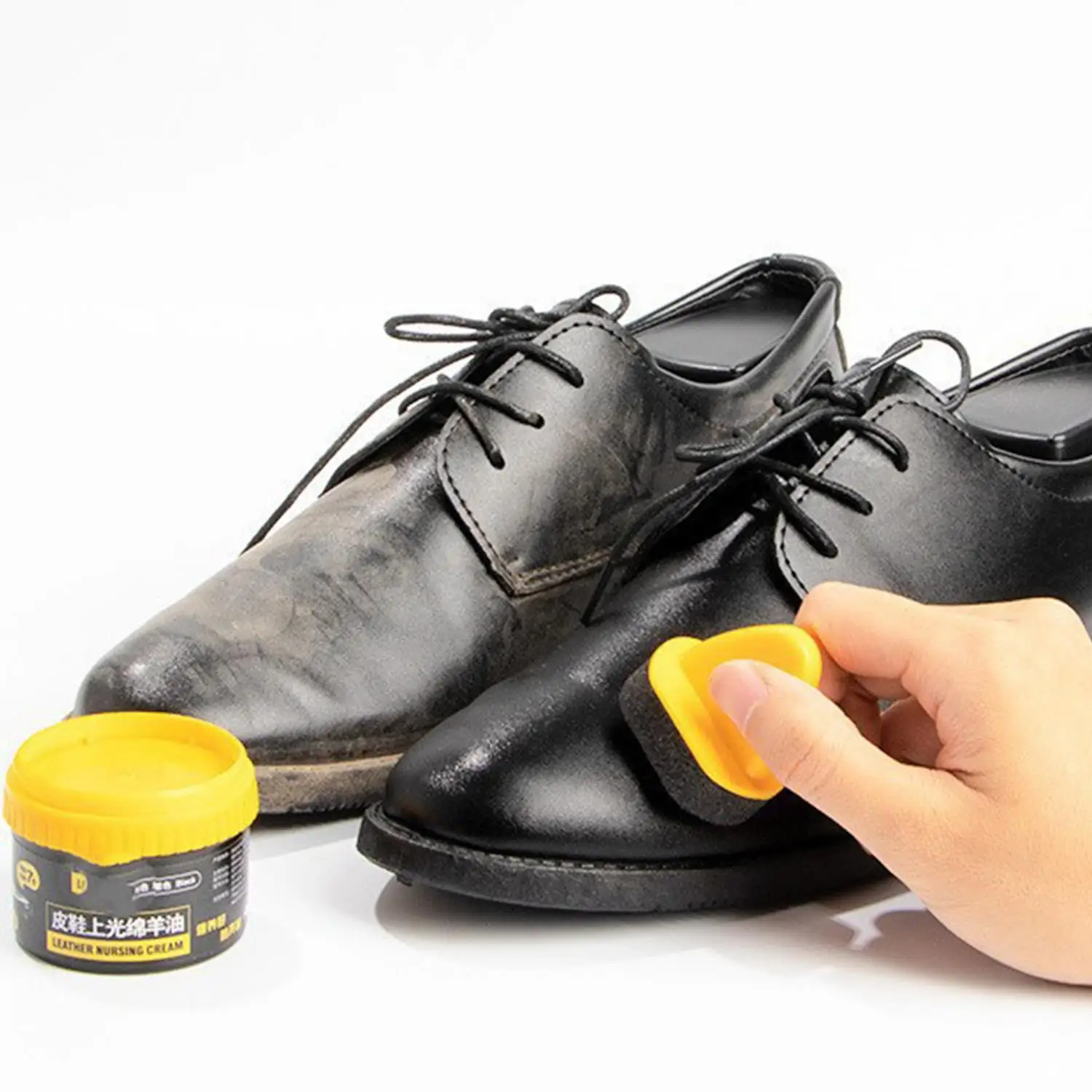 Leather Wax Cleaning Brush Quick Polish Shoes Cleaning Brush Leather Cleaner Repairing Cream Wax Leather Polishing Sponge