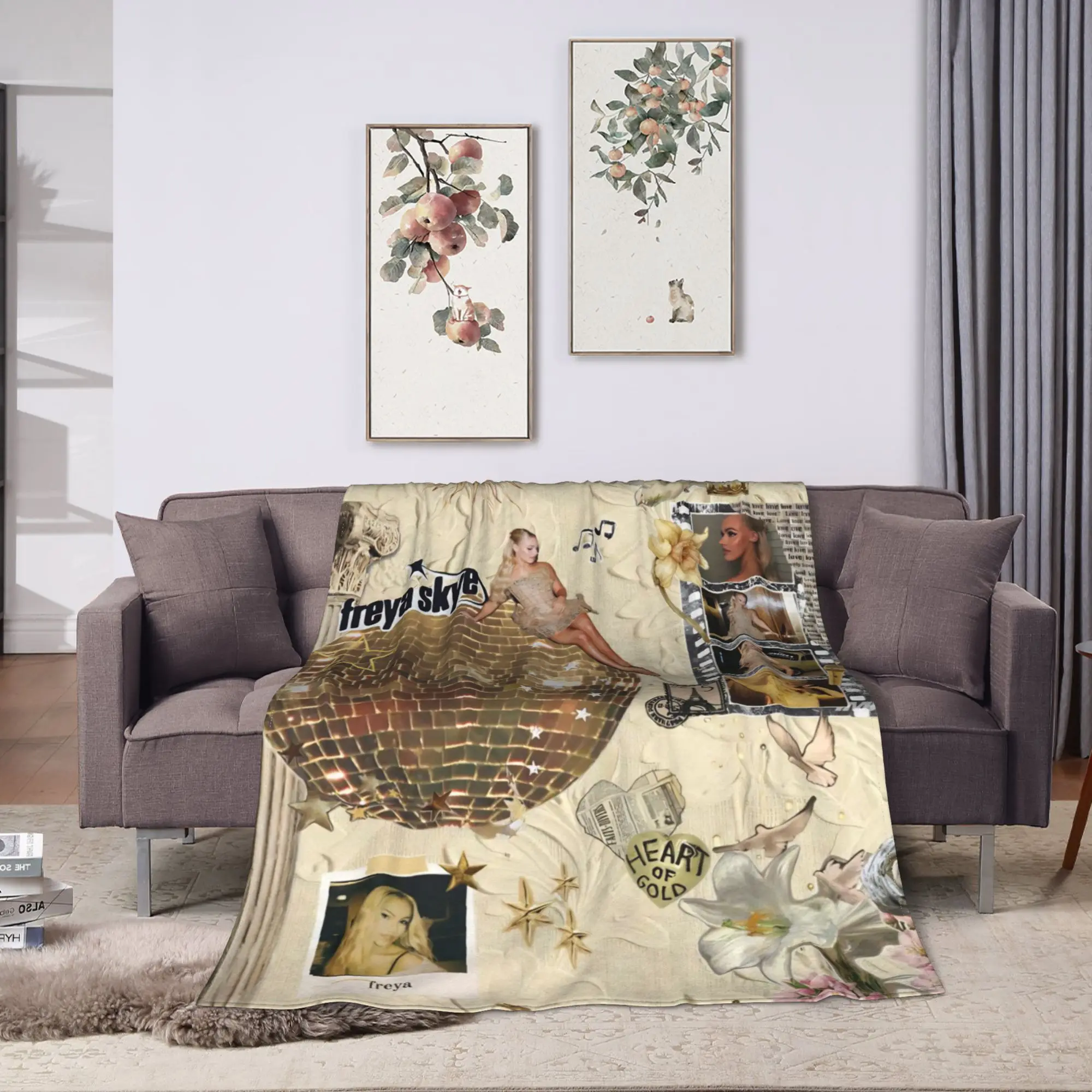 Freya Skye Blanket Quality Super Soft  Throw Blanket Winter Decorative Couch Chair Novelty Bedspread