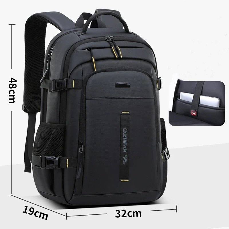 

CFUN YA Luxury Men's Backpack Large 15.6 17.3 Laptop Bag Pack Waterproof Travel Daypack Business Backbag Mochila Schoolbag 2025