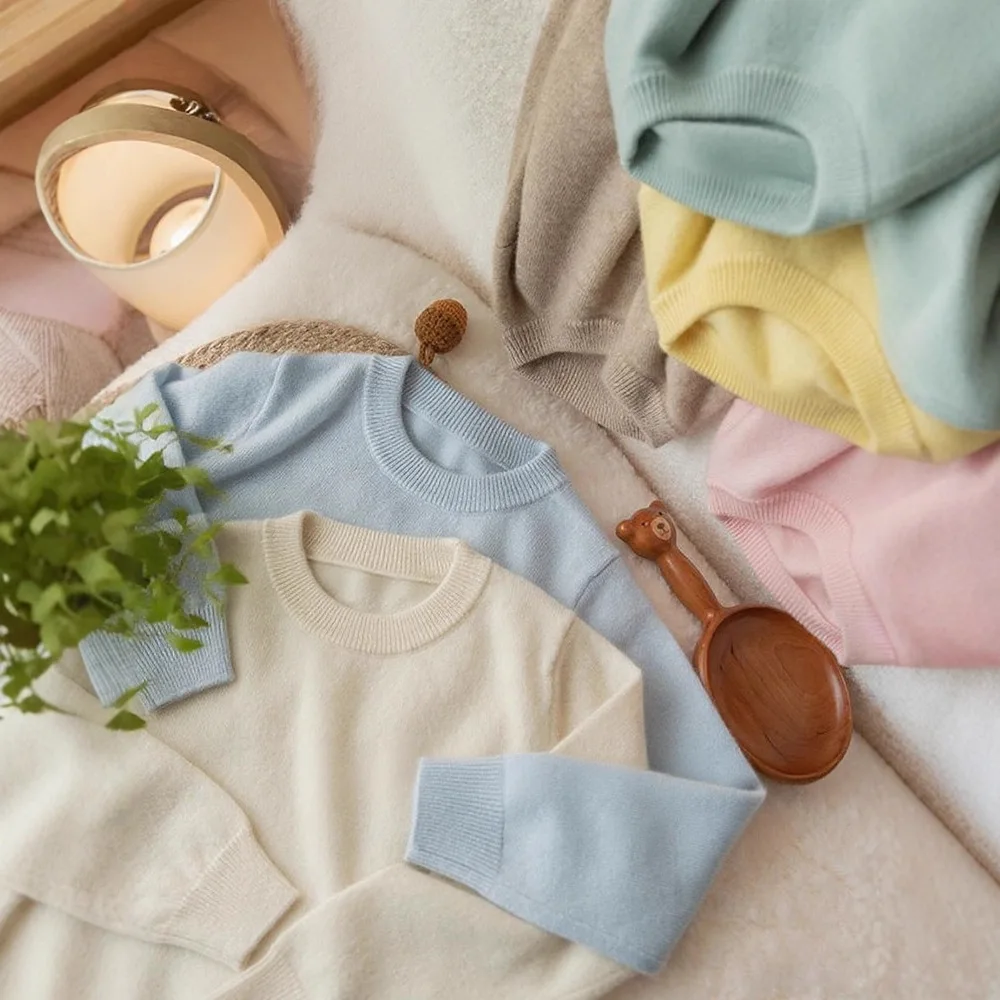 

Base Sweater Pullover Kids Clothing Warm 2025 Autumn Winter New Versatile Round Neck Boys Girls Baby Sweet Cute Temperament