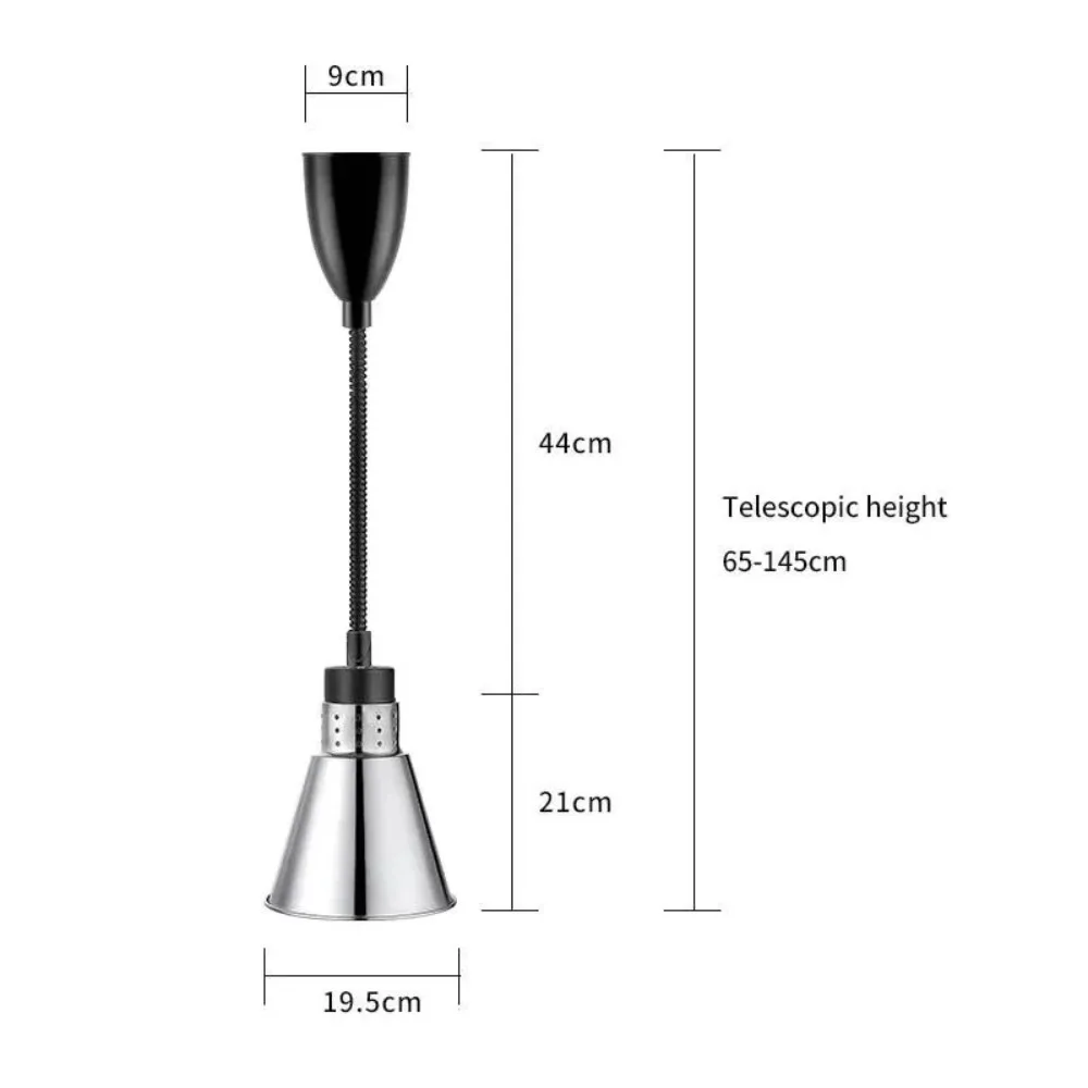 Adjustable Stainless Steel Self-Service Food Insulation Heater Electric Hanging Food Warmer & Light Fresh Keeping Light