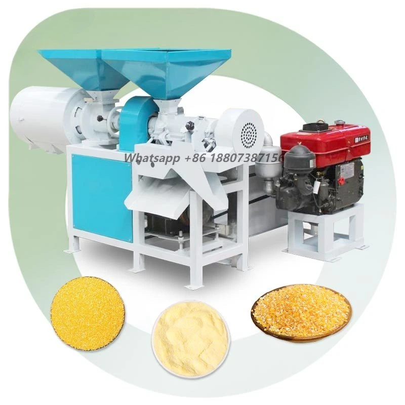 Cornmeal Rice Grits Flour Slag Make Machine and Starch Corn Peel Posho Mill Huller Maize Milling Home Size