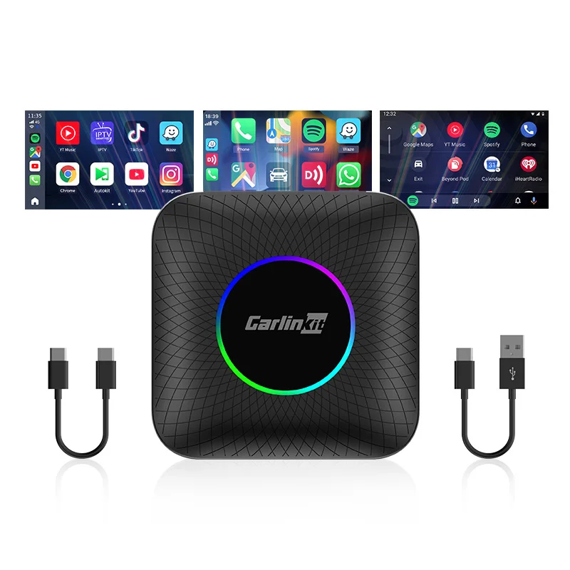 

Multimedia Carlink Cpc200 Tbox Ambient 8G 128Gb Car Play Ai Box Android 13 14 Carplay Wireless Aibox Module