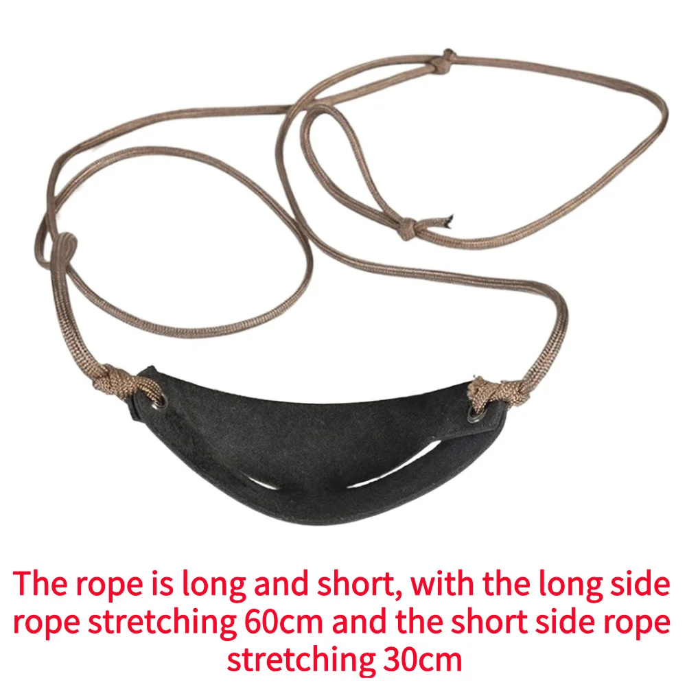 Handmade Leather Shepherd Sling Leather Throwing Sling Old-Fashioned Slingshot Hiking Hunting Accessories