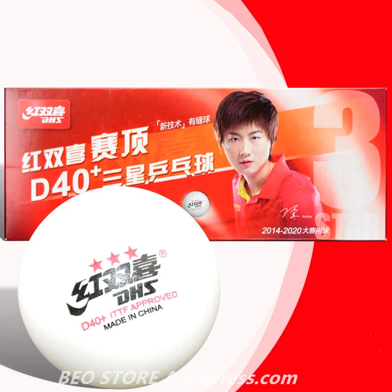 

DHS 3 Star D40+ Table Tennis Ball 3-STAR New Material ABS Seamed Poly Plastic Original DHS Ball 3 Star Ping Pong Balls