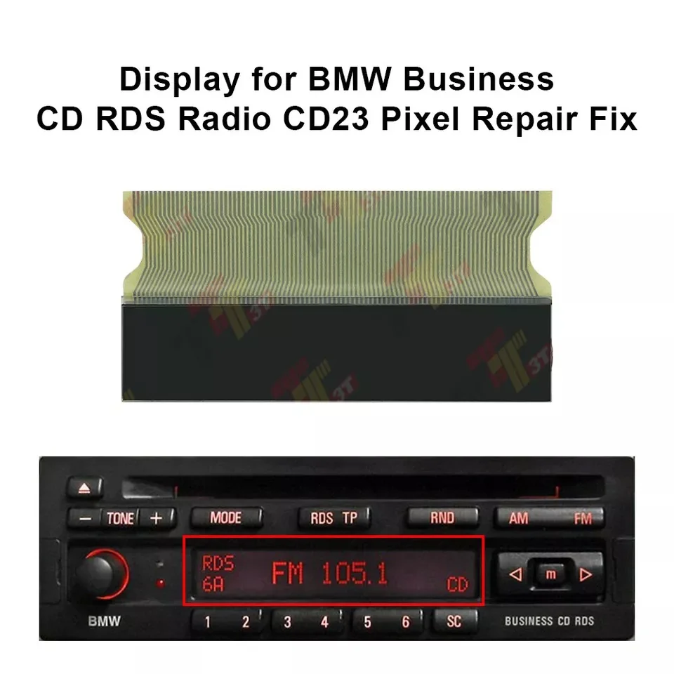 Dashboard LCD Display for BMW Business CD RDS Radio CD23 and Business RDS Pixel Repair Fix