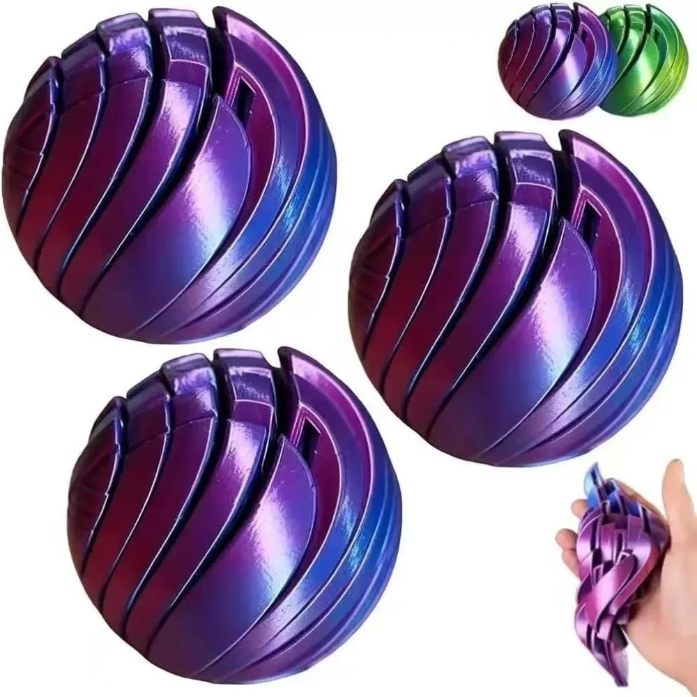 Relaxation Slime Ball Fidget Toy Creative Portable Gear Liquid Flow Ball Decompression Novelty Spiral Sensory Toy Office Use