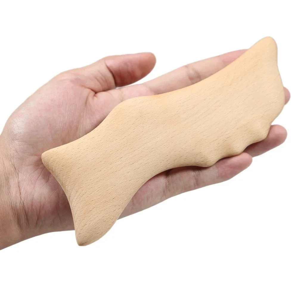 Wooden Dolphin Type Face & Body Massage Tool, Beech Wood Gua Sha, Body Massaging Tools, Home Promotes Healthier Body Circulation