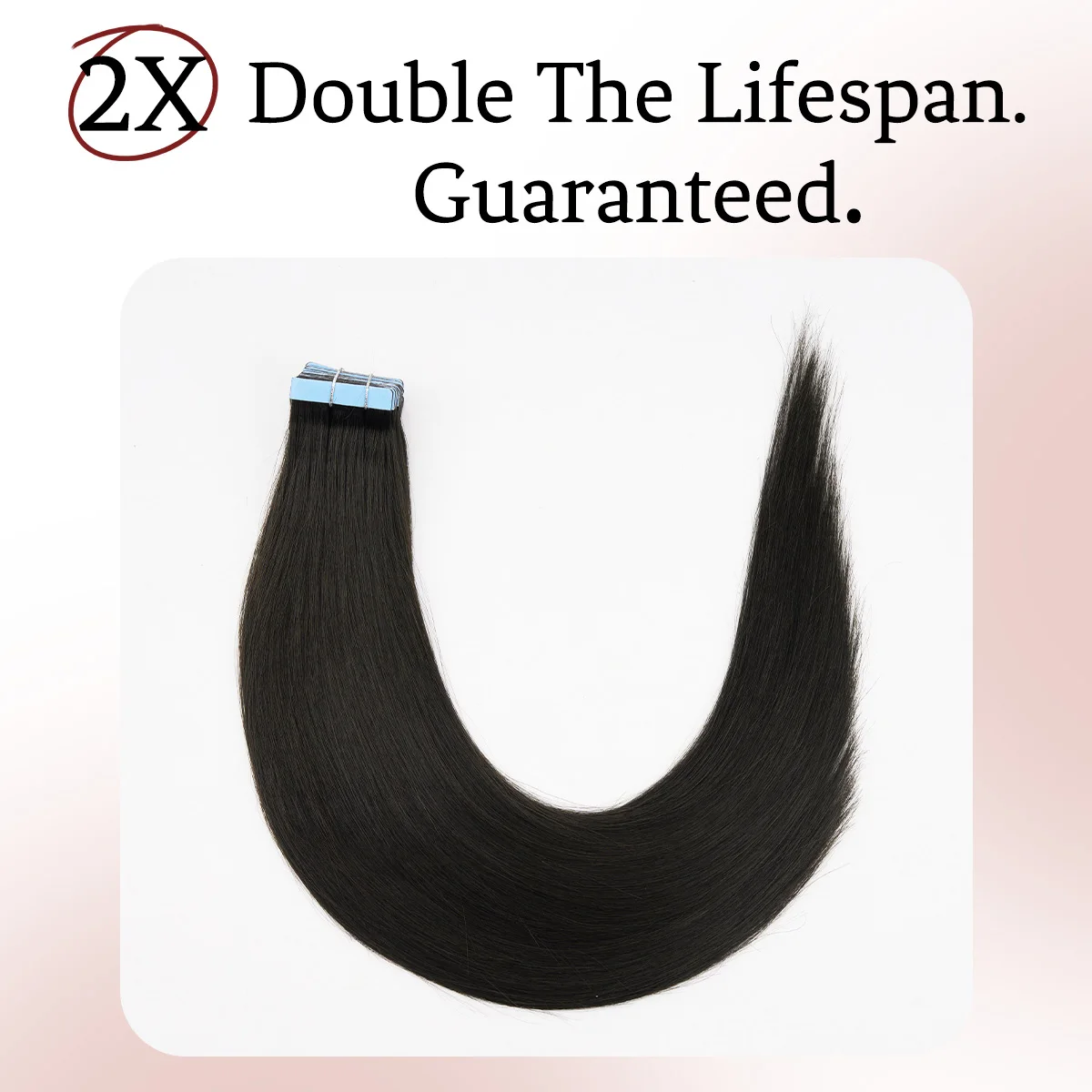 LOVELINE طبيعي أسود مستقيم شعر بشري لعذراء الشريط Ins سلس بولي PU الجلد لحمة الشريط على الشعر 14-22 بوصة 20 قطعة/الحزمة للنساء