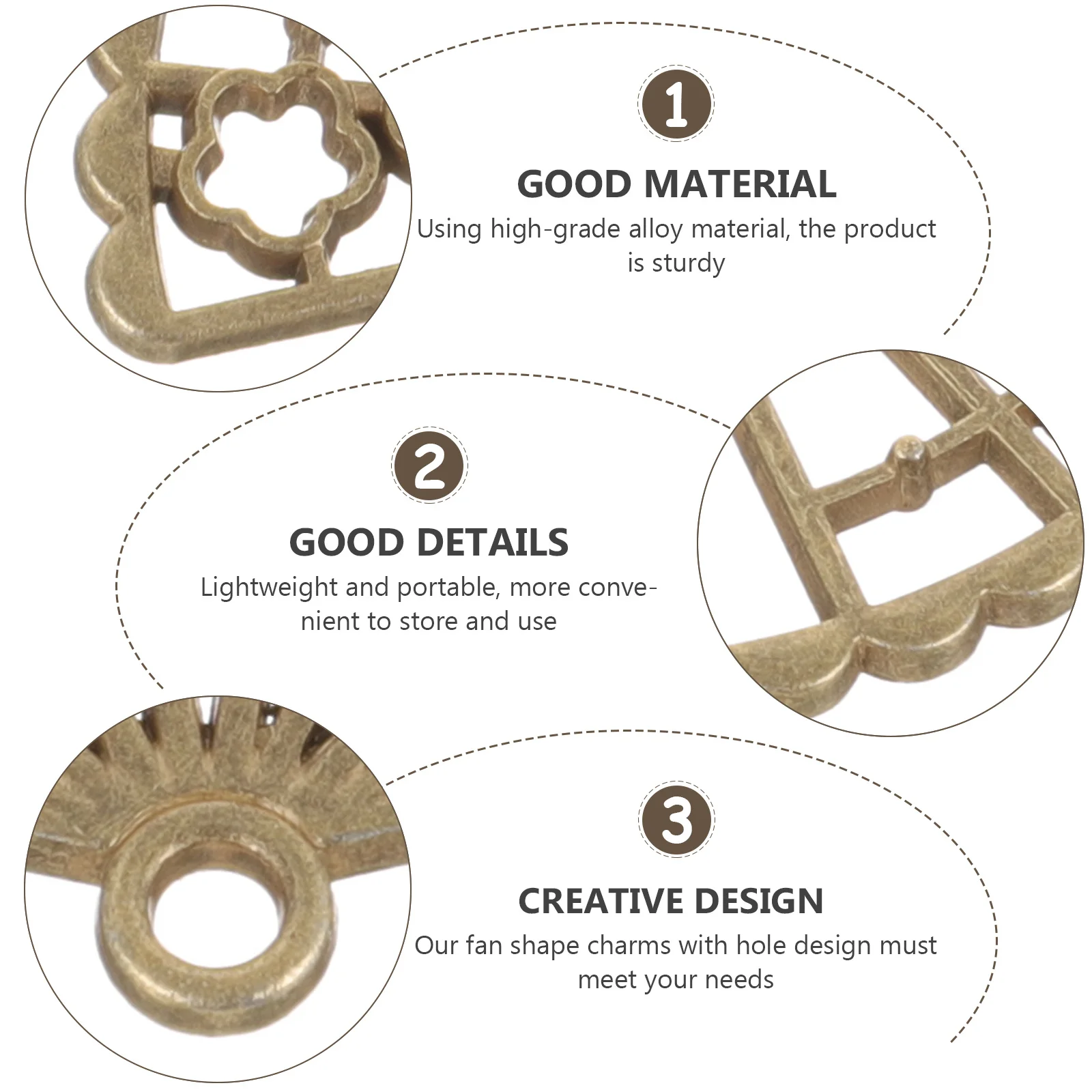 

100Pcs Fan Charms Small Alloy Pendants for DIY Jewelry Making Bracelets Necklace Craft Supplies Lightweight Durable Charms