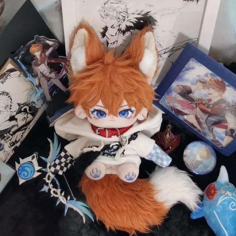 20cm Original Boy Doll Su Han White Wool Cotton Doll Magnetic Tail High Stuffed Animals Handsome Ins Doll Gift for Friends