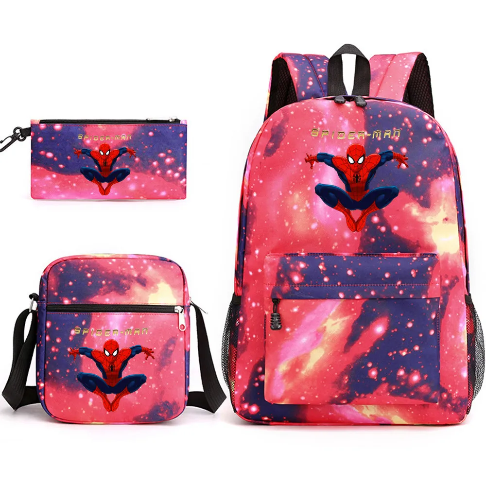 Imagem -05 - Miniso Spiderman Schoolbag Grande Capacidade Jogo Mochila Periférica Bolsa de Lona para Alunos do Ensino Médio Pcs